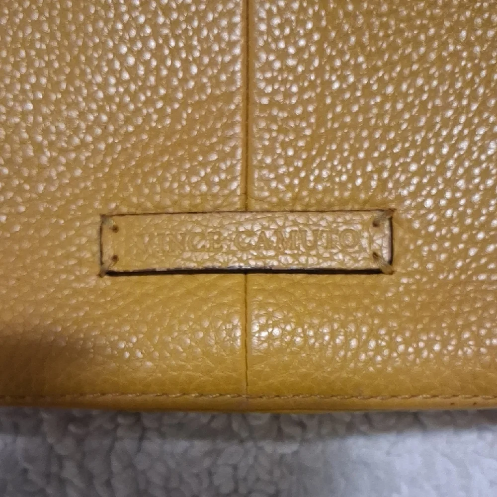 Vince Camuto Yellow Leather Crossbody Bag